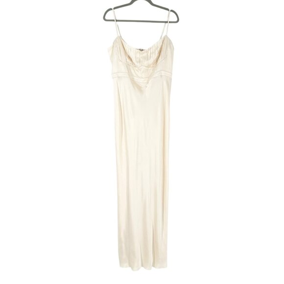 NWT Shona Joy La Lune Corded Ruched Maxi Dress in Cream - Picture 3 of 11